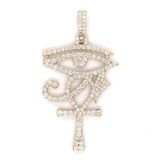 2.00 CT. Diamond Eye of Horus Cross Pendant in 10KT Gold - White Carat Diamonds